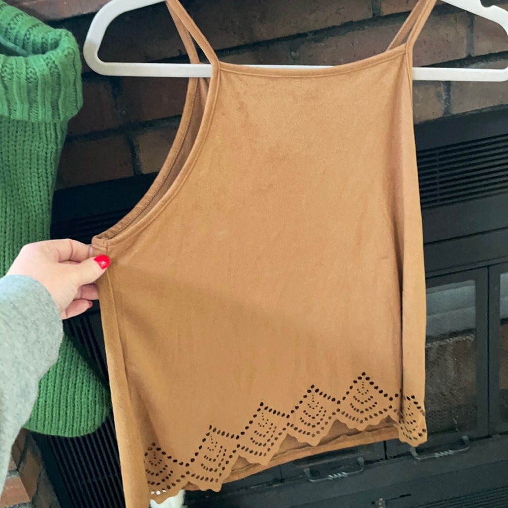 Suede tank top